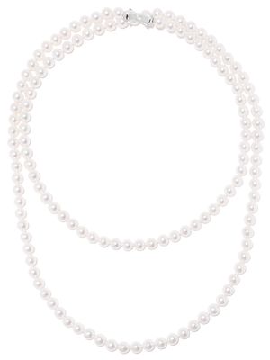 TASAKI 18kt white gold 7.5mm Akoya pearl long necklace 100cm