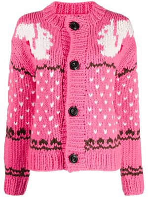 Dsquared2 Squirrel knitted cardigan - Pink