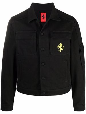 Ferrari Prancing Horse denim bomber jacket - Black