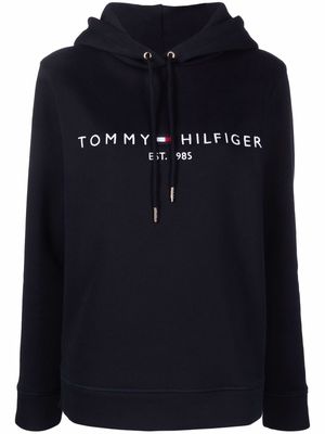 Tommy Hilfiger embroidered-logo pullover hoodie - Blue