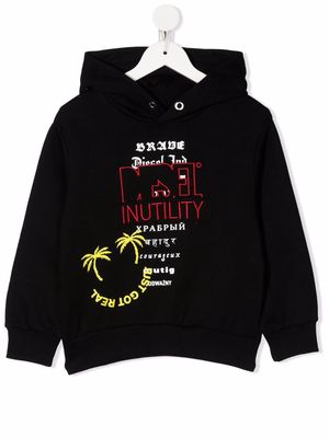 Diesel Kids SummerB4 Over graphic hoodie - Black