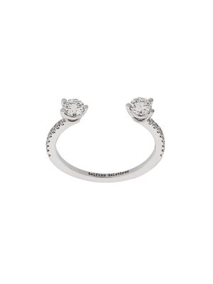 Delfina Delettrez 18kt white gold Dots Diamond Pave ring - Silver