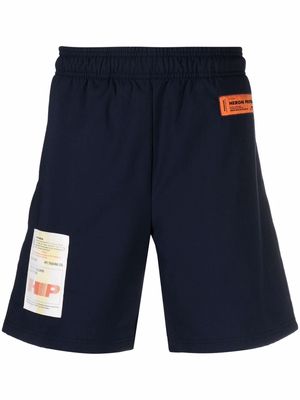 Heron Preston Active logo-patch shorts - Blue
