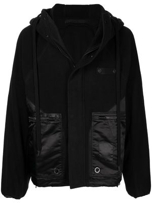 Julius fleece hooded jacket - Black