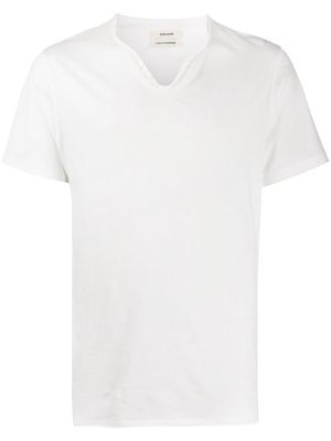 Zadig&Voltaire Monastir Henley-neck T-shirt - White