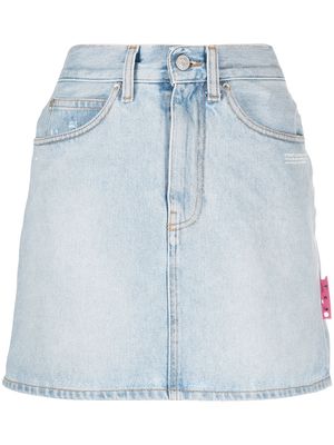 Off-White high-waist denim mini skirt - Blue