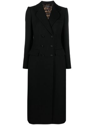 Dolce & Gabbana double-breasted virgin wool coat - Black