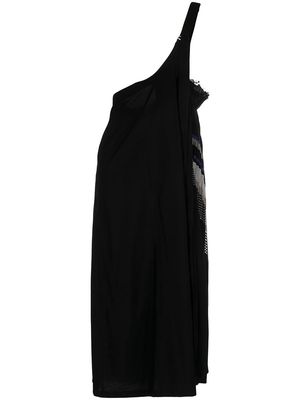 Y's asymmetric midi skirt - Black