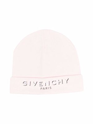 Givenchy Kids logo-print beanie hat - Pink