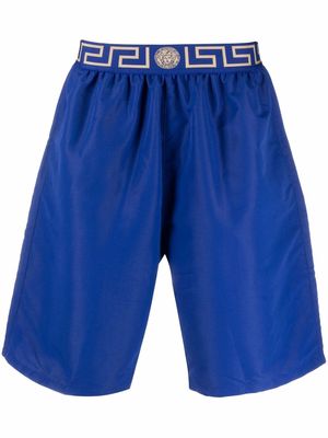 Versace Greca-trim swim shorts - Blue