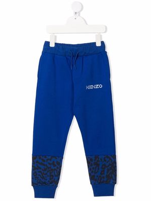 Kenzo Kids embroidered-logo track pants - Blue