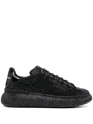 Philipp Plein crystal-embellished low-top sneakers - Black