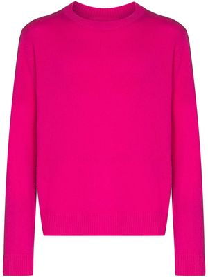 The Elder Statesman Simple crew-neck cashmere jumper - Pink