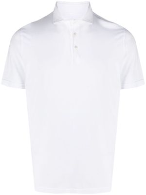 Fedeli short-sleeved cotton polo shirt - White