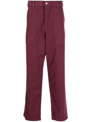 PS Paul Smith cropped straight-leg trousers - Red