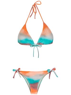 Brigitte print triangle bikini set - Multicolour