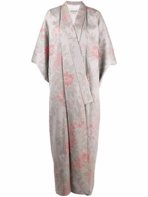 A.N.G.E.L.O. Vintage Cult 1970s floral jacquard kimono - Grey