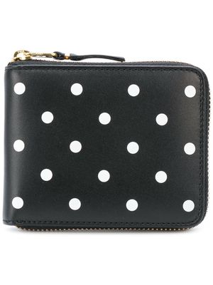 Comme Des Garçons Wallet polka dot printed wallet - Black