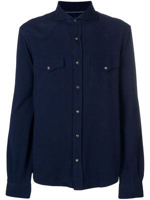 Brunello Cucinelli chest pocket shirt - Blue