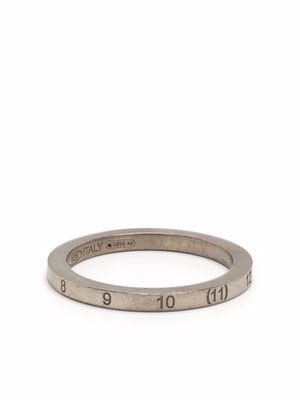 Maison Margiela engraved-number ring - Silver