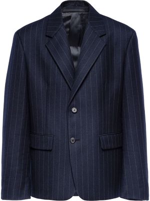 Prada striped wool blazer - Blue