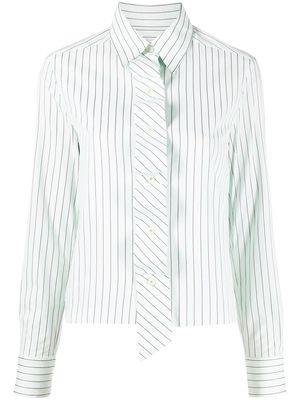 Chanel Pre-Owned 2002 striped button-up shirt - Blue