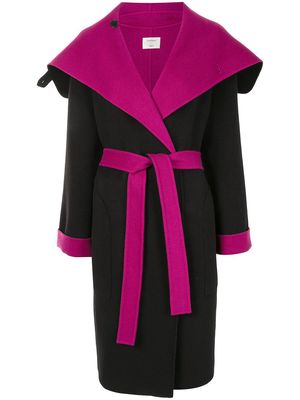 Onefifteen colour-block wool-blend coat - Black