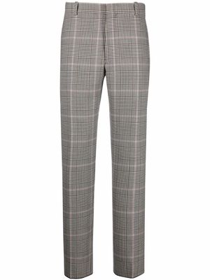 Alexander McQueen checked tapered trousers - Black