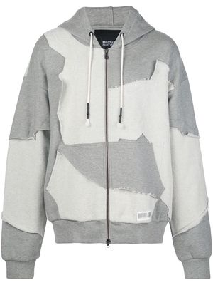 Mostly Heard Rarely Seen Cut Me Up zip-up hoodie - Grey