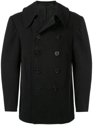 Fake Alpha Vintage 1930s pre-owned double-breasted peacoat - Black