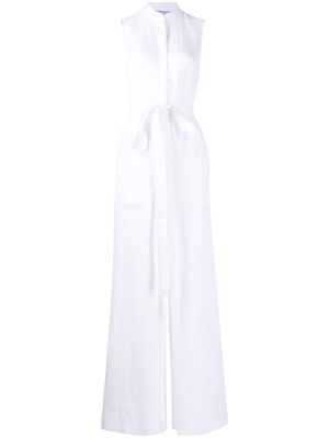 BONDI BORN Trindad organic linen jumpsuit - White