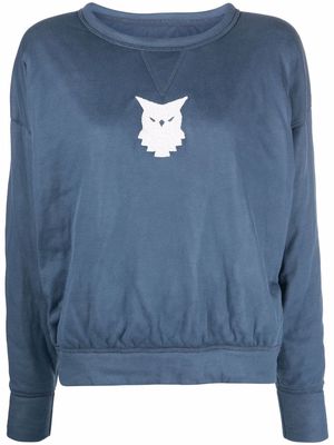 Maison Margiela owl-print sweatshirt - Blue