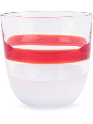 Carlo Moretti stripe print glass - Red