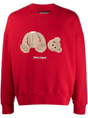 Palm Angels Bear cotton sweatshirt - Red