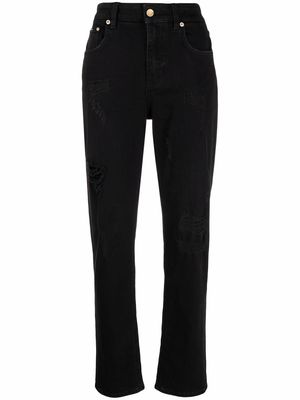 Dolce & Gabbana ripped-detail boyfriend jeans - Black