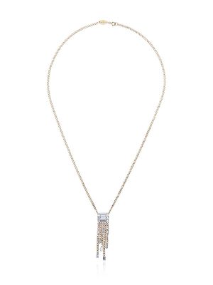 Mindi Mond Yellow Gold Clarity Five Stand Tassel Diamond Pendant Necklace - Metallic