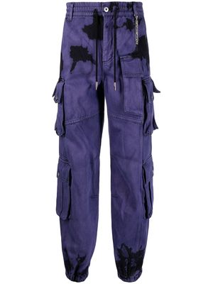 Feng Chen Wang cargo-pocket jeans - Purple