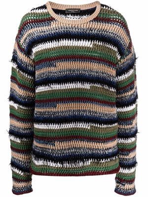 Gabriele Pasini stripe knitted jumper - Green