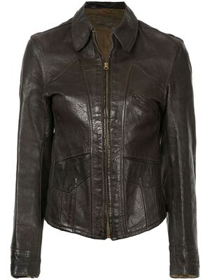 Fake Alpha Vintage 1940s Good Design leather jacket - Brown