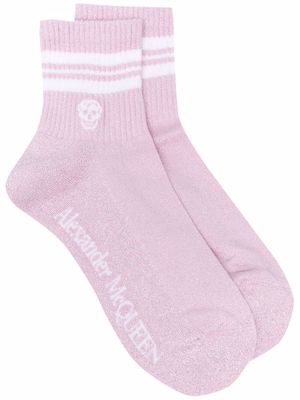 Alexander McQueen logo-printed socks - Pink