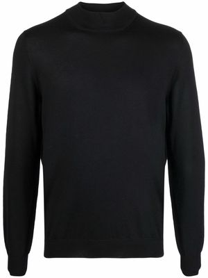 Fileria fine-knit mock neck jumper - Black