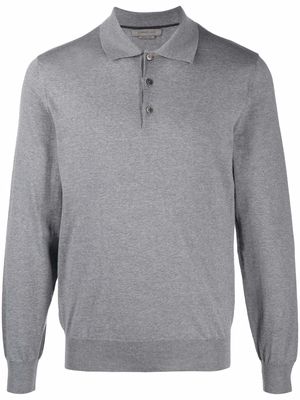 Corneliani polo-neck knitted sweater - Grey