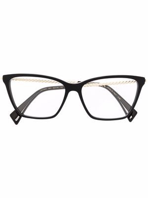 LANVIN logo-print square-frame glasses - Black