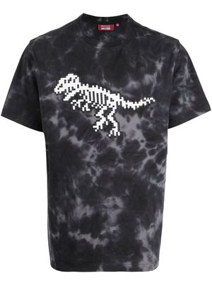 Mostly Heard Rarely Seen dinosaur print tie-dye T-shirt - Grey