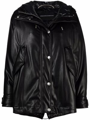 Ermanno Scervino hooded oversized jacket - Black