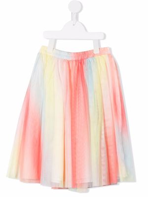 Charabia ombré-effect tulle skirt - Red