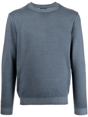 Man On The Boon. crew-neck wool jumper - Blue