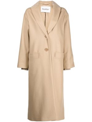 Rodebjer felted wool single-breasted coat - Neutrals