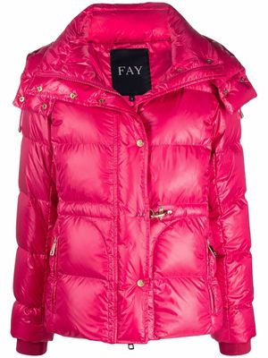 Fay hooded padded down jacket - Pink