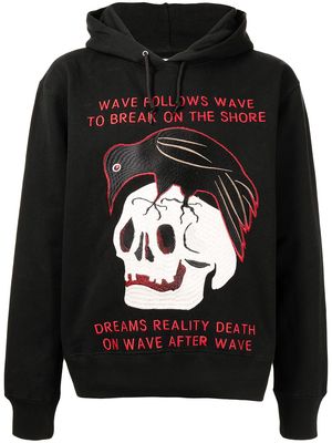 Endless Joy Skull embroidered hoodie - Black
